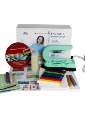 Encaustic Einsteiger-Set jetzt mit mehr Farben, Maleisen + 15 Min. DVD